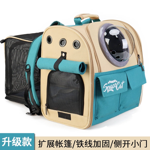 Pet Bag Cabin Outing Large Capacity Dog Canvas School Bag